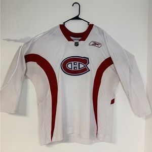 Reebok Montreal Canadiens NHL Practice Jersey White XL CCM Licensed
